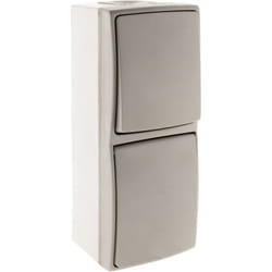 Zenitech - Va et vient + prise 16A 2P+T étanche IP55 - Gris - Orok