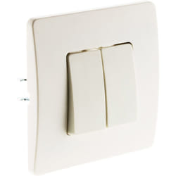 Zenitech - Double va et vient bornes auto - Blanc - Venus