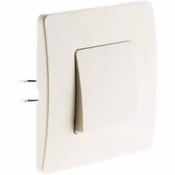 Bouton poussoir bornes auto Blanc Bouton poussoir 10A à bornes automatiques. Puissance max 2300W sous 230V. Facile à installe ...