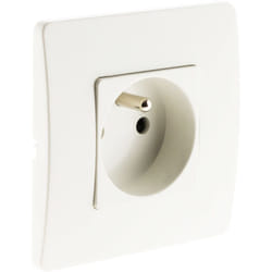 Zenitech - Prise 2P+T 16A - Blanc - Venus