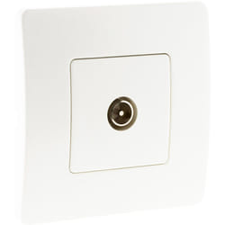 Zenitech - Prise tv Ø9,52mm mâle - Blanc - Venus