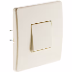Bouton poussoir avec vis et griffes Blanc Bouton poussoir 10A. Puissance max 2300W sous 230V. Facile à installer et livré ave ...