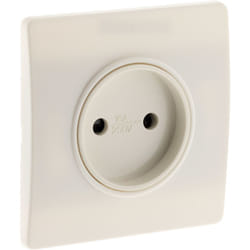 Zenitech - Prise 2P 16A borne-auto vis + griffes - Blanc - Diwone