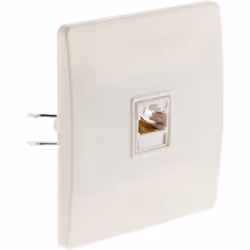 Prise Téléphone RJ45 Caractéristiques: Gamme encastrable Diwone Facile à installer et livré avec vis et griffes. Couleur: bla ...