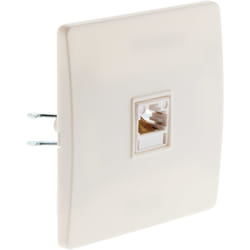 Zenitech - Prise téléphone RJ45 vis + griffes - Blanc - Diwone