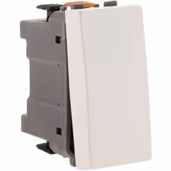 Interrupteur va-et-vient 1/2 module 10A. Puissance max : 2300W sous 230V Couleur : blanc Fixation à vis ou à griffes Certifié ...