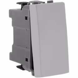 Interrupteur va-et-vient 1/2 module 10A. Puissance max: 2300W sous 230V. Couleur: silver (gris). Fixation à vis ou à griffes. ...