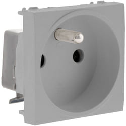 Zenitech - Prise 2P+T connexion auto - Moteur seul - Silver - Simplea