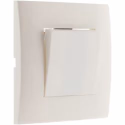 Poussoir monté module large Blanc Bouton poussoir 10A à bornes automatiques. Puissance max 2300W sous 230V. Couleur: blanc. F ...