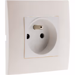 Prise 2P+T 16A à bornes automatiques. Puissance max 3680W sous 230V. Couleur: blanc. Fixation à vis ou à griffes. Certifié NF ...