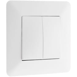 Interrupteur va et vient double 10A - Blanc - Artezo - Zenitech