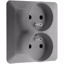 Double prise 2P +T Ø67mm Titanium - Artezo La gamme d'appareillages ARTEZO vous offre un large choix de prises et interrupteu ...