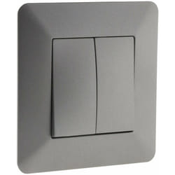 Zenitech - Interrupteur va et vient Titanium - Double - Artezo