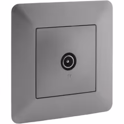 Prise TV 9.52mm² Titanium - Artezo La gamme Artezo vous propose une large sélection d'appareillage électrique design et compa ...