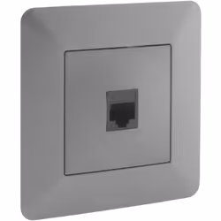 Prise téléphone RJ45 Titanium - Artezo La gamme Artezo vous propose une large sélection d'appareillage électrique design et c ...