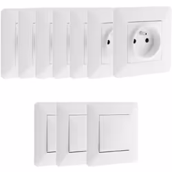 Caractéristiques du lot de 7 prises + 3 va et vient Artezo - Zenitech : Modèle : lot de 7 prises + 3 va et vient Couleur(s) : ...