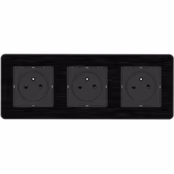 Prise 2P+T 16A - Easy Eject – complet - métal noir brossé – gamme Kouro - Zenitech Modèle : prise encastrable 2P+T 16A Marque ...