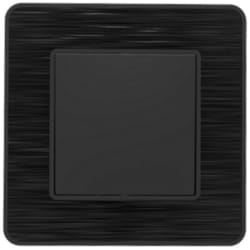 Zenitech - Interrupteur complet va et vient simple 10A - métal Noir brossé - Kouro