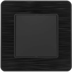 Zenitech - Bouton poussoir complet 10A - métal Noir brossé - Kouro