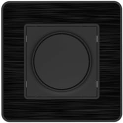 Zenitech - Variateur rotatif complet compatible led 16A - métal Noir brossé - Kouro