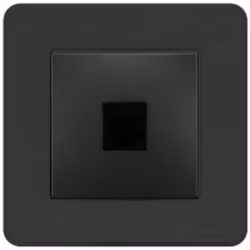 Prise réseau RJ45 complète - catégorie 6 - métal noir brossé - gamme Kouro - Zenitech Modèle : prise complète RJ45 catégorie ...