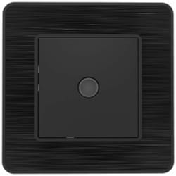 Zenitech - Prise tv complète - Ø9,52mm - métal Noir brossé - Kouro