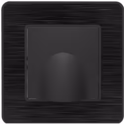 Plaque sortie de câble 16A complète - métal noir brossé - gamme Kouro - Zenitech Modèle : plaque sortie de câble 16A complète ...