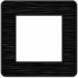 Plaque de finition simple - métal Noir - Kouro Zenitech