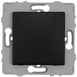 Bouton poussoir encastrable - à composer - métal noir brossé - gamme Kouro - Zenitech Modèle : bouton poussoir encastrable à  ...