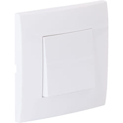 Zenitech - Va et vient encastré + plaque de finition Kalya - Blanc