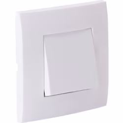 Caractéristiques du bouton poussoir à encastrer Kalya + plaque de finition blanc - Zenitech : Modèle : bouton poussoir à enca ...