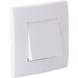 Zenitech - Bouton poussoir encastré + plaque de finition Kalya - Blanc