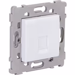 Caractéristiques de la prise RJ11 encastrable Kalya - Zenitech : Modèle : prise RJ45 encastrable Couleur(s): blanc ou argent  ...