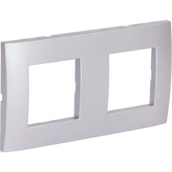 Zenitech - Plaque de finition double Kalya - Argent