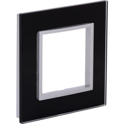 Plaque de finition simple en verre Kalya - Noir Zenitech