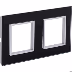 Plaque de finition double en verre Kalya - Noir - Zenitech