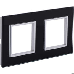 Plaque de finition double en verre Kalya - Noir - Zenitech