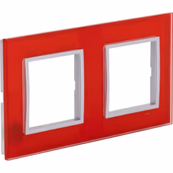 Plaque de finition double en verre Kalya - Rouge - Zenitech
