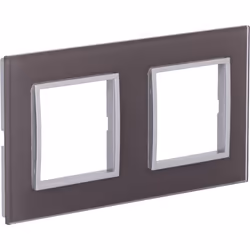 Plaque de finition double en verre Kalya - Taupe - Zenitech