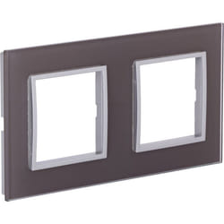 Plaque de finition double en verre Kalya - Taupe - Zenitech