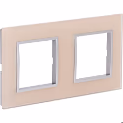 Plaque de finition double en verre Kalya - Rose - Zenitech
