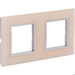 Plaque de finition double en verre Kalya - Rose - Zenitech