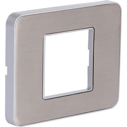 Plaque de finition simple - ZENITECH - Kalya - Inox - 1 poste - Plusieurs coloris