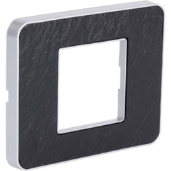 Plaque de finition simple - ZENITECH - Kalya - 1 poste - Plusieurs coloris - Plastique