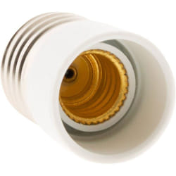 Adaptateur de douille culot pour ampoules - fiche mâle E27 vers fiche femelle E14 - Blanc Zenitech