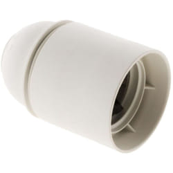 Zenitech - Douille lisse sans bague - E27 - blanc