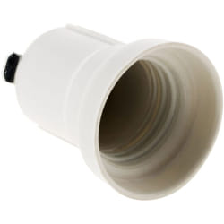 Zenitech - Douille E27 résine avec patte équerre - Blanc