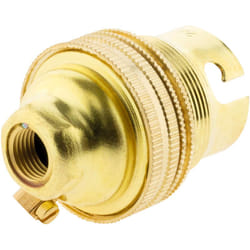 Douille B22 Laiton bague borne de terre - Double - Zenitech