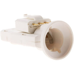 Zenitech - Douille avec Fiche dcl 6A 250V E27 - Blanc