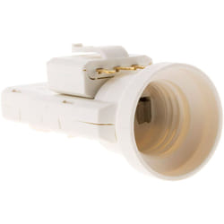 Zenitech - Douille avec Fiche dcl 6A 250V B22 - Blanc